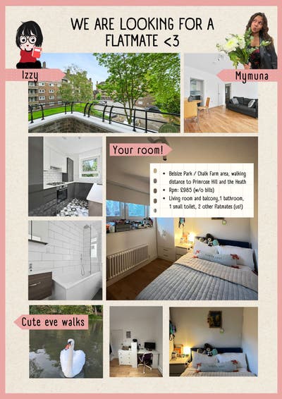 Join our flatshare/home in Belsize Park <3 Main Photo