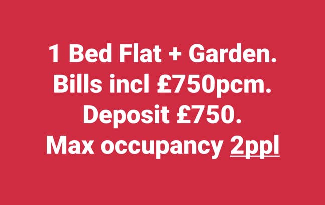 1 Bed Furnished Flat, Garden & Bills Included  Main Photo