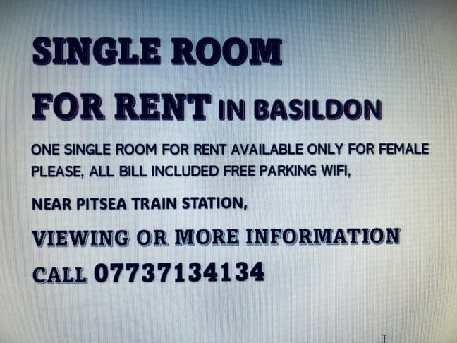 Single room Available Basildon &pound;500 Main Photo
