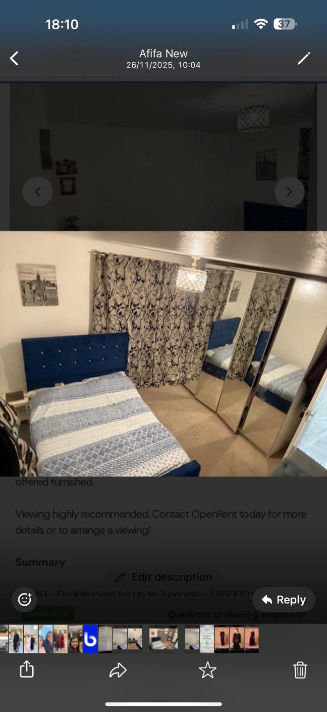 Spacious double bed with fitted wardrobes Main Photo