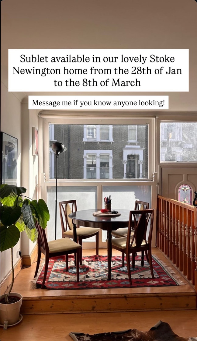 Sublet in Bright Spacious Stoke Newington House Main Photo