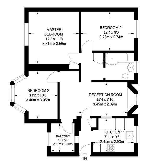3 Bed Flat in small block, Batten House, E17 Main Photo