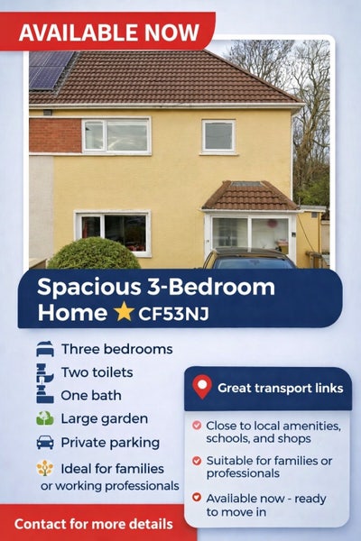 Three bedroom semi detached house  Main Photo