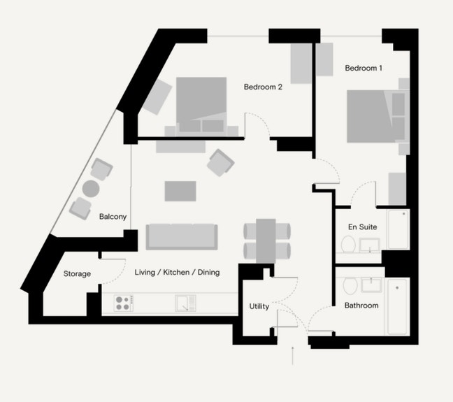 Large Room with Private Bathroom – Zone 2, Bromley Main Photo