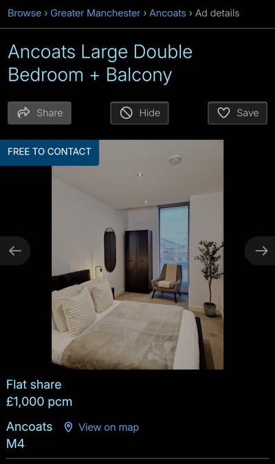 Large Double Bedroom in Spacious Flat  + Balcony Main Photo