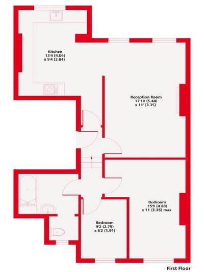 Spacious 2 bed flat close to train and tube  Main Photo