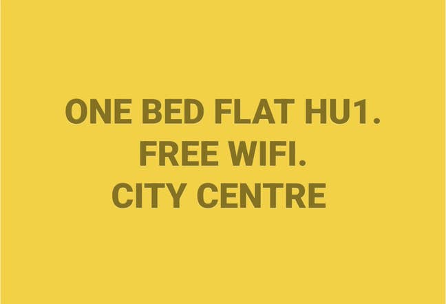 HU1 City Centre Brand New 1 Bed Flat  Main Photo