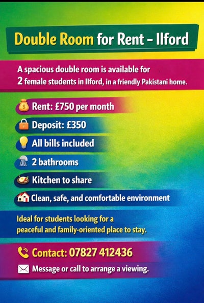 Double Room for Rent in Ilford  Main Photo