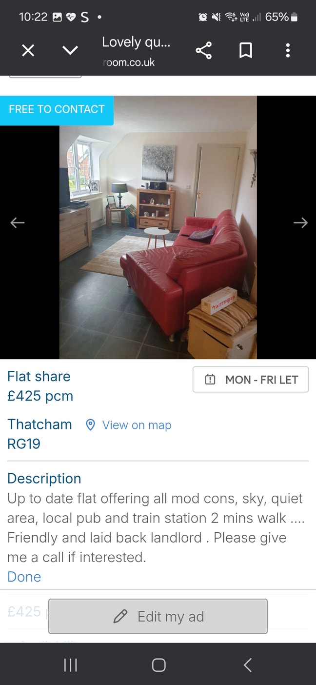 Room to rent  Main Photo