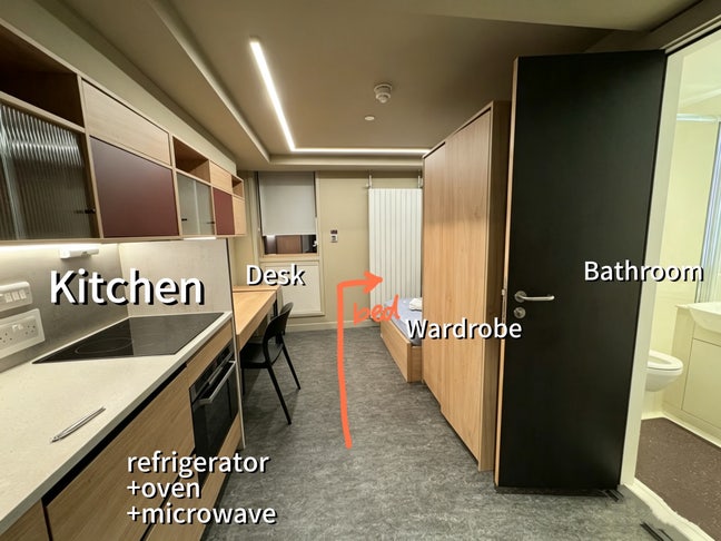 Student accommodation： Potterrow Studio Main Photo