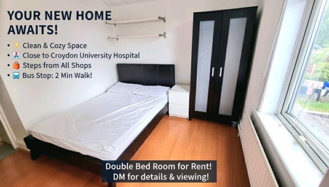 Double bed near Croydon University Hospital  Main Photo