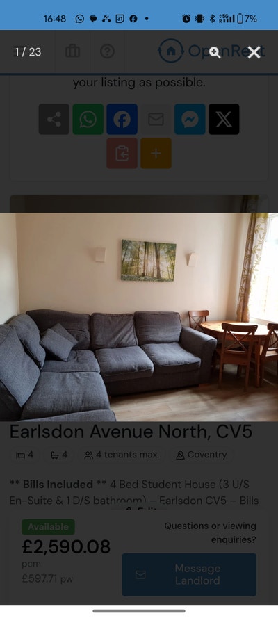 Rooms in 4-bed house – 3 en-suite – 1 min walk bus Main Photo